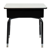 Billie Student Desk with Open Front Metal Book Box - Gray