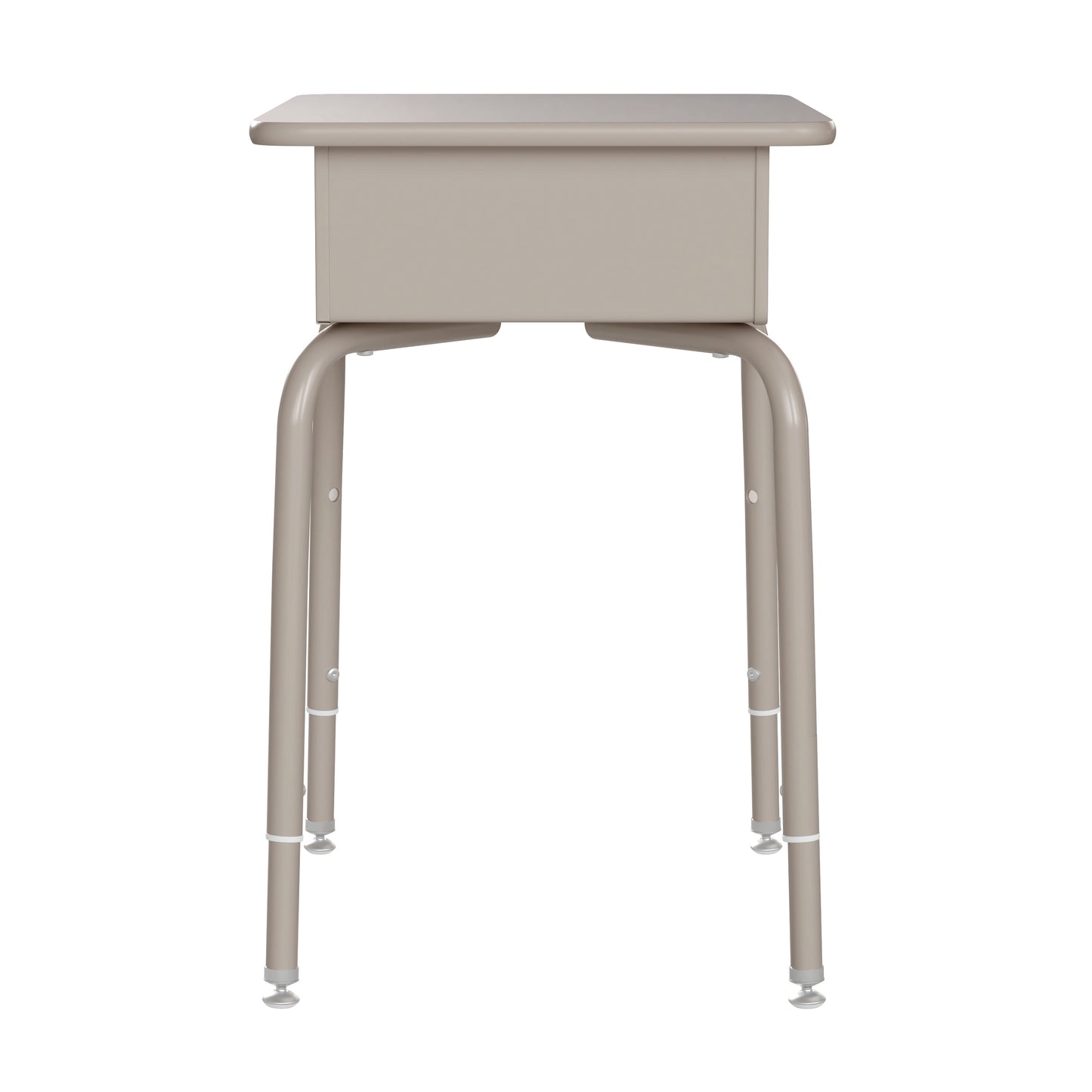 Billie Student Desk with Open Front Metal Book Box - Gray Granite/Silver