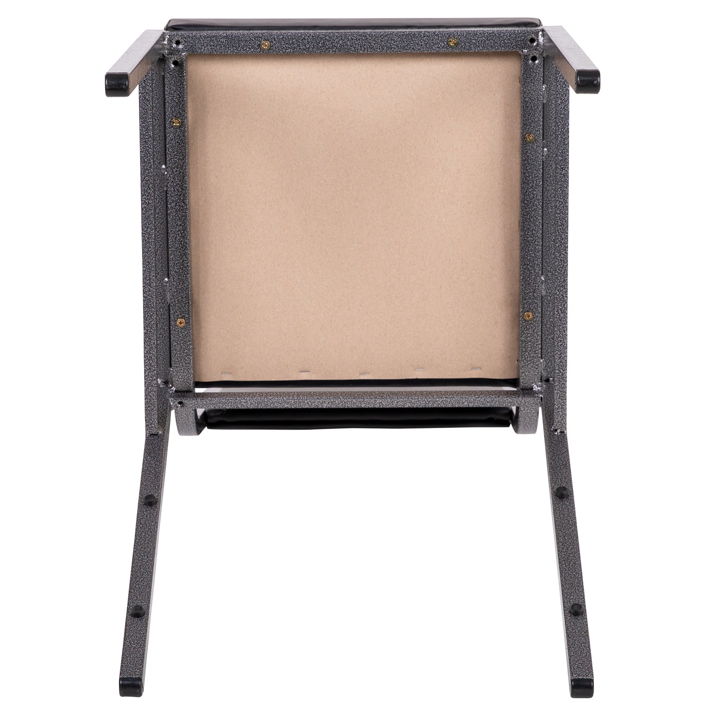 HERCULES Series Square Back Stacking Banquet Chair in Dark Gray Fabric with Silvervein Frame