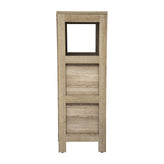 Dune Farmhouse Bathroom Storage Organizer with Two Removable Drawers and Open Display Shelf in Brown