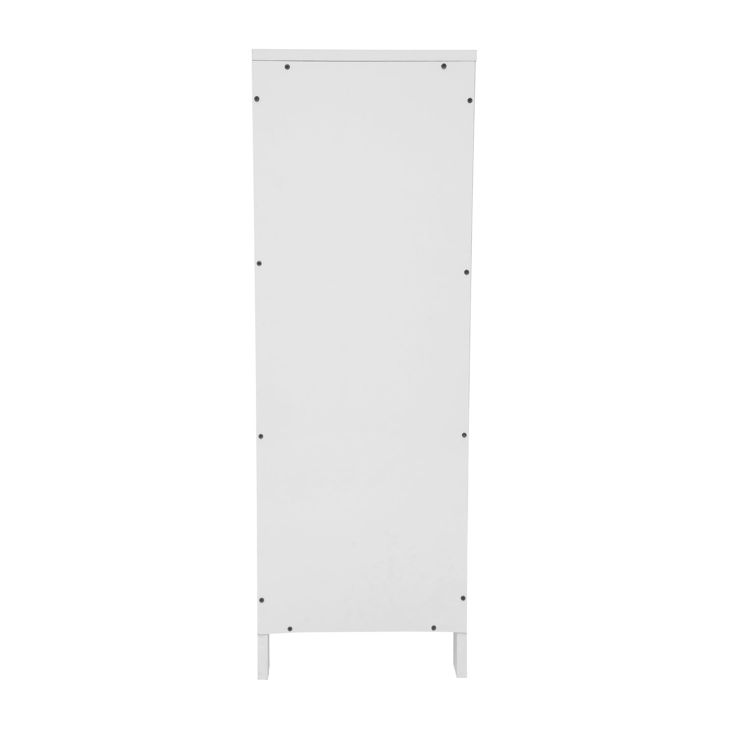 Dune Farmhouse Bathroom Storage Organizer with Two Removable Drawers and Open Display Shelf in White