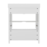 Haven 30 Inch Bathroom Vanity with Sink, Storage Cabinet with Soft Close Doors and Bottom Drawer, Carrara Marble Finish Countertop, White