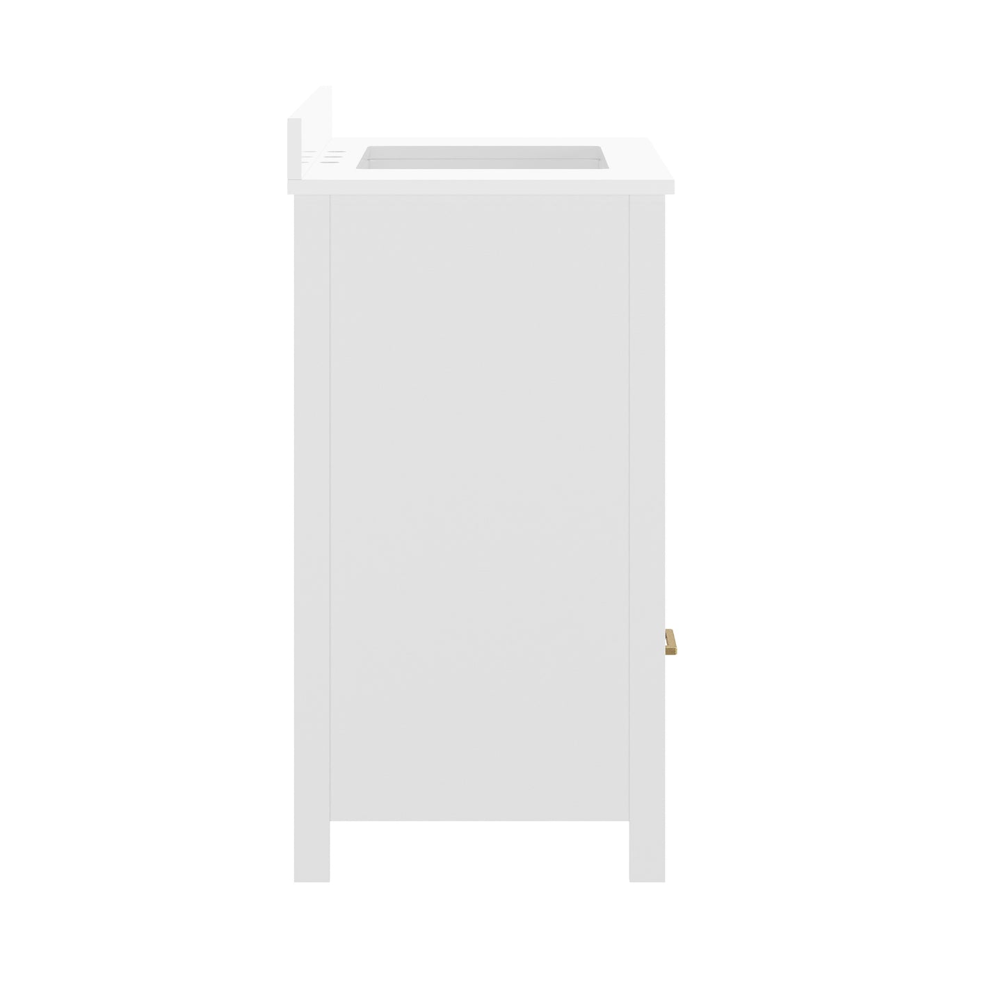 Haven 36" Bathroom Vanity with Sink, Storage Cabinet with Gold Hardware, Soft Close Doors and Bottom Drawer, Carrara Marble Finish Countertop, White