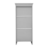 Vega Bathroom Storage Cabinet Organizer with Magnetic Closure Door, In-Cabinet Adjustable Shelf, and Upper Open Shelf in Gray