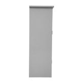 Vega Bathroom Storage Cabinet Organizer with Magnetic Closure Door, In-Cabinet Adjustable Shelf, and Upper Open Shelf in Gray