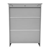 Vega Bathroom Storage Cabinet Organizer with Two Magnetic Closure Doors, In-Cabinet Adjustable Shelf, and Upper Open Shelf in Gray