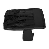 Malta Set of 2 Black Portable Lightweight Reclining Stadium Chairs with Armrests, Padded Back & Seat - Storage Pockets & Backpack Straps