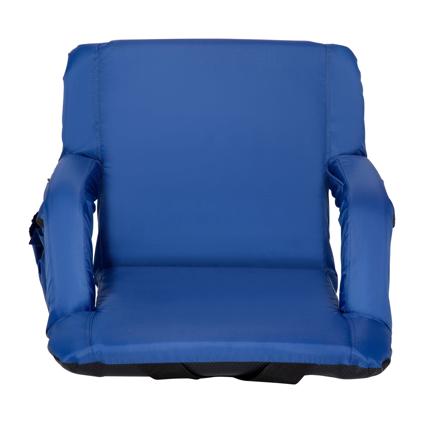 Malta Set of 2 Blue Portable Lightweight Reclining Stadium Chairs with Armrests, Padded Back & Seat - Storage Pockets & Backpack Straps