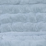 Eleanor 56" Portable Folding Double Saucer Chair with 2 Folding Ottomans in Dusty Aqua Faux Fur with a Soft Gold Steel Frame for Dorm or Bedroom