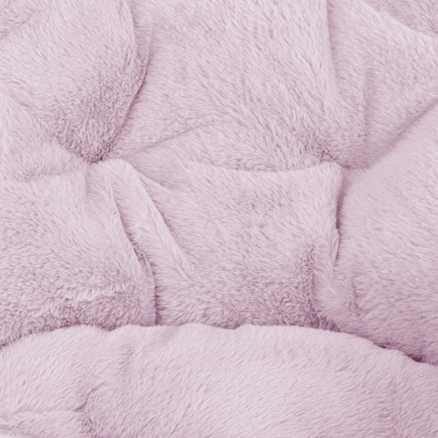 Gwen 38" Oversize Portable Faux Fur Folding Saucer Moon Chair with Folding Ottoman for Dorm and Bedroom, Dusty Purple Faux Fur/Soft Gold Frame