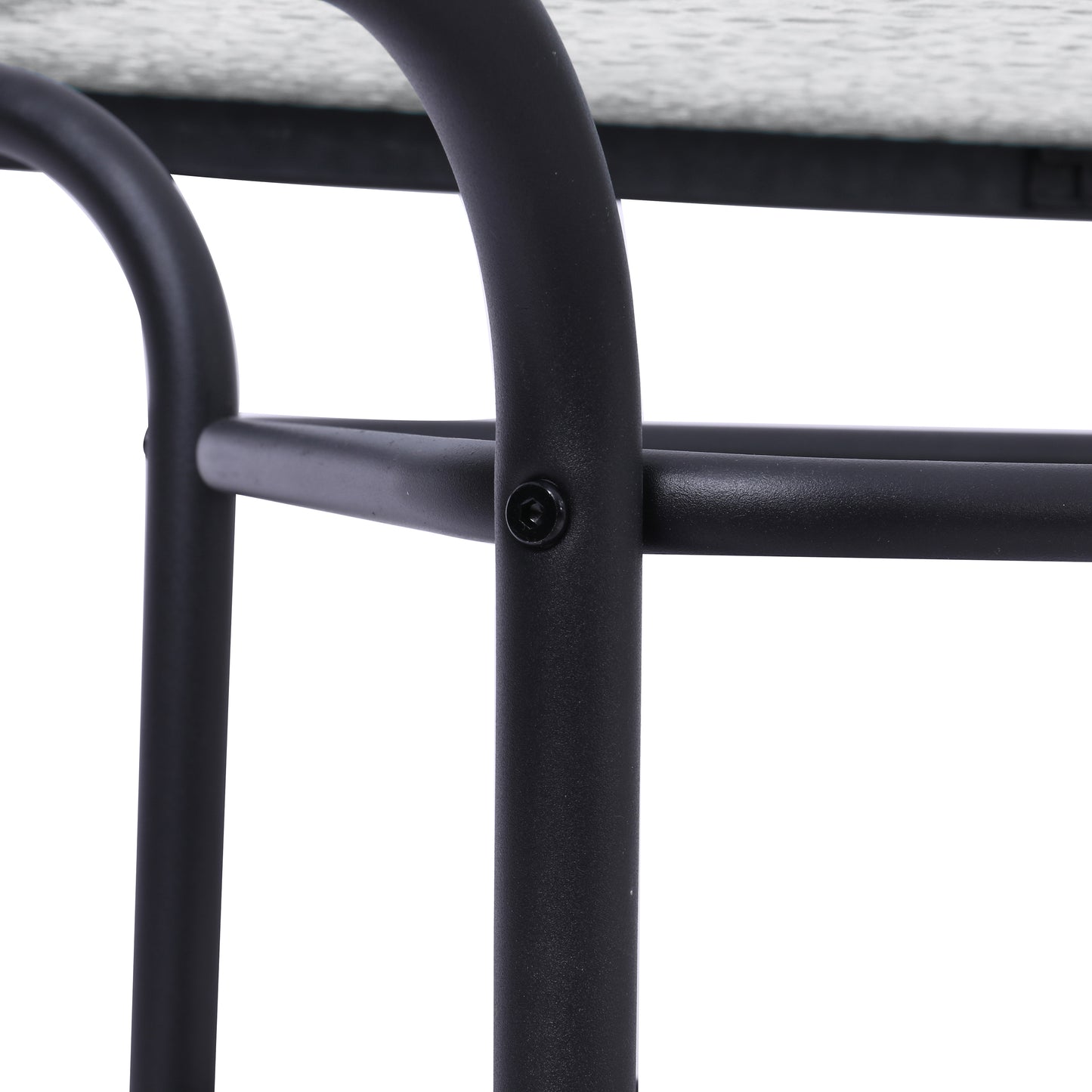 Tory Commercial Grade 27.5" x 47.25" Rectangular Patio Table with Tempered Glass Top with Umbrella Hole and Steel Tube Frame in Black