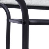 Tory Commercial Grade 27.5" x 47.25" Rectangular Patio Table with Tempered Glass Top with Umbrella Hole and Steel Tube Frame in Black