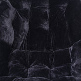 Archer 28" Oversized Portable Faux Fur Folding Saucer Chair for Dorm, Bedroom, Black Faux Fur/Black Frame