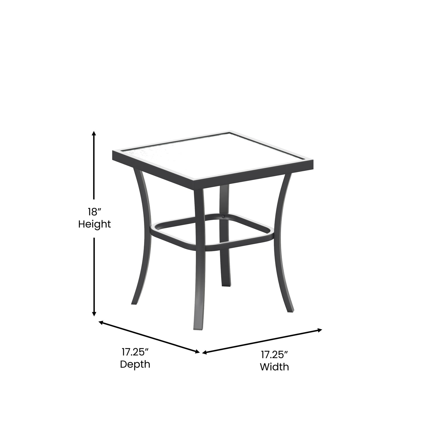 Brazos 3 Piece Outdoor Rocking Chair Bistro Set with Flex Comfort Material and Steel Framed Glass Top Table, Gray/Black