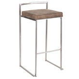 Fuji Stacker 30" Fixed-Height Barstool - Set of 2
