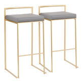 Fuji Stacker 30" Fixed-Height Barstool - Set of 2