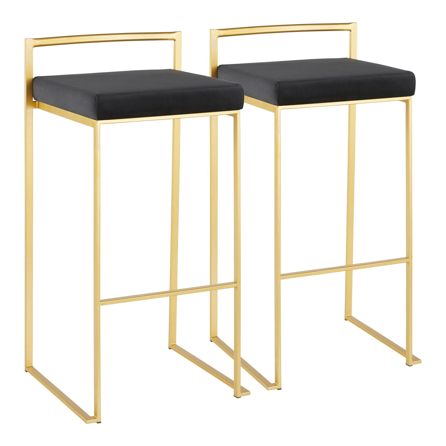 Fuji Stacker 30" Fixed-Height Barstool - Set of 2