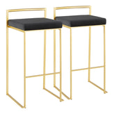 Fuji Stacker 30" Fixed-Height Barstool - Set of 2