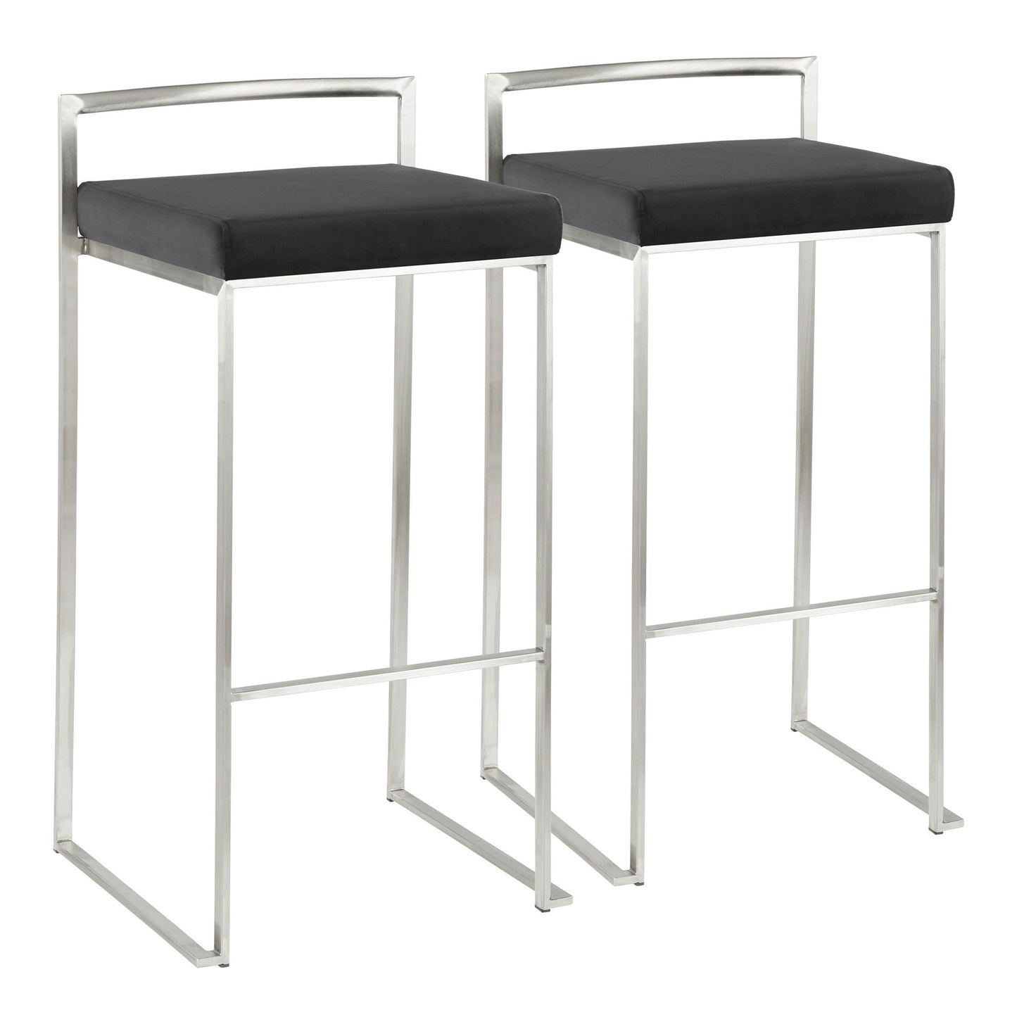 Fuji Stacker 30" Fixed-Height Barstool - Set of 2