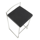 Fuji Stacker 30" Fixed-Height Barstool - Set of 2