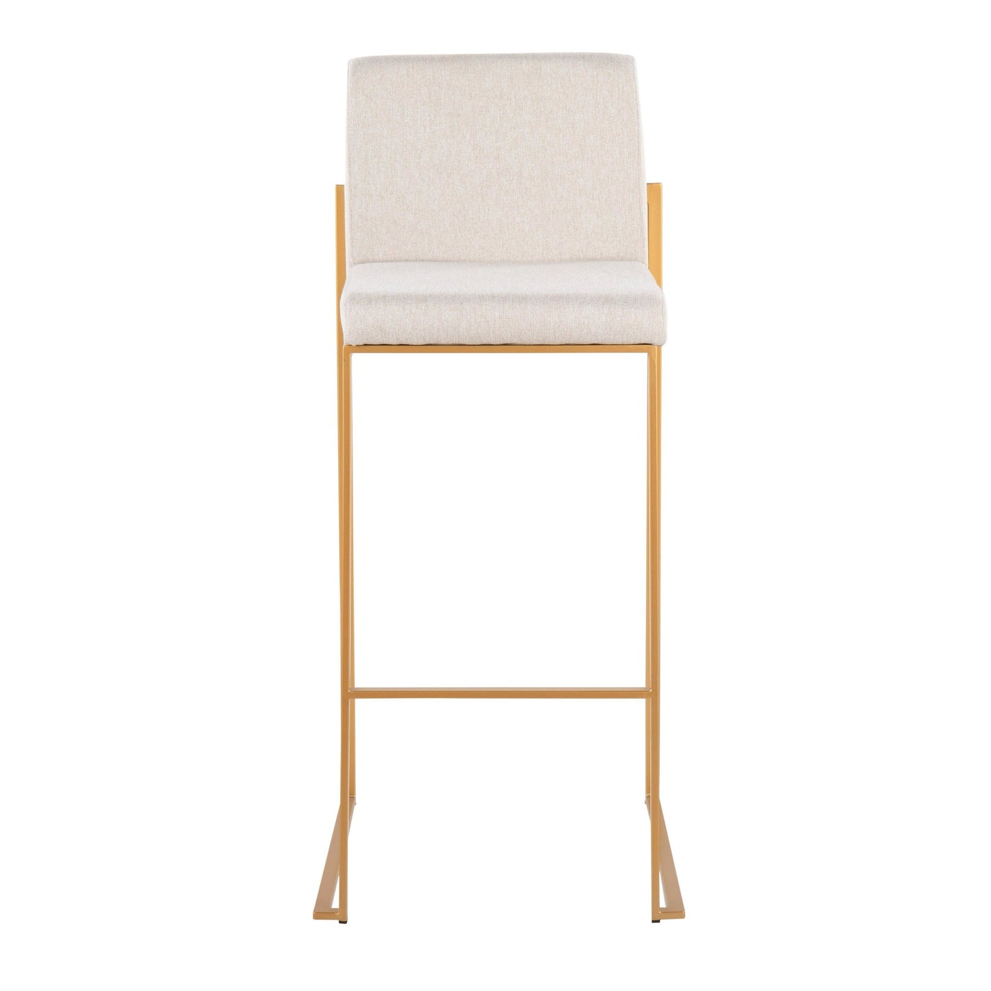 Fuji High Back 30" Fixed-Height Barstool - Set of 2