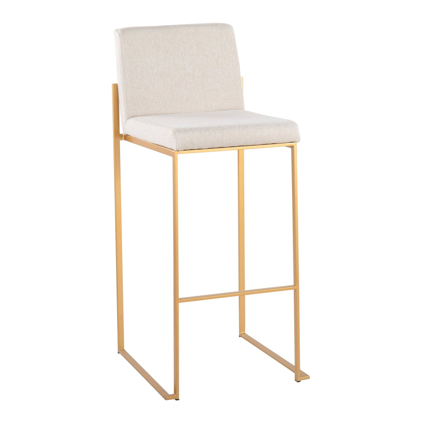 Fuji High Back 30" Fixed-Height Barstool - Set of 2