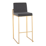 Fuji High Back 30" Fixed-Height Barstool - Set of 2