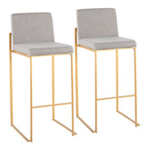Fuji High Back 30" Fixed-Height Barstool - Set of 2