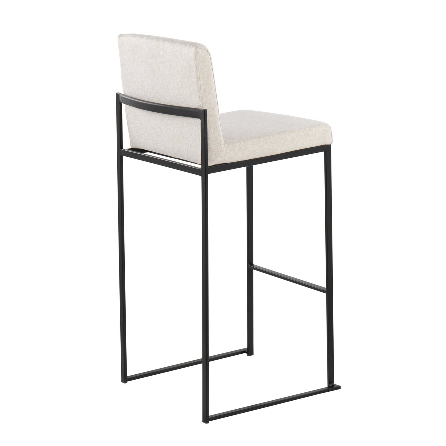 Fuji High Back 30" Fixed-Height Barstool - Set of 2