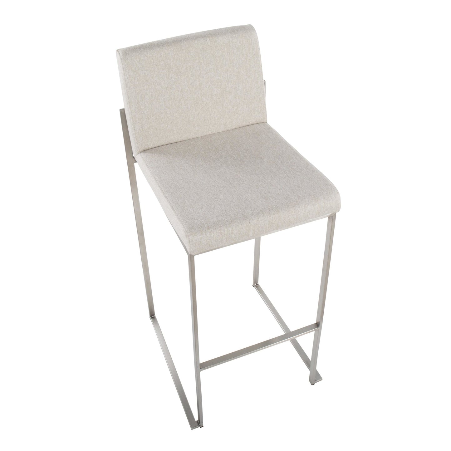 Fuji High Back 30" Fixed-Height Barstool - Set of 2