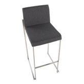 Fuji High Back 30" Fixed-Height Barstool - Set of 2
