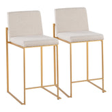 Fuji High Back 26" Fixed-Height Counter Stool - Set of 2