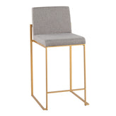 Fuji High Back 26" Fixed-Height Counter Stool - Set of 2
