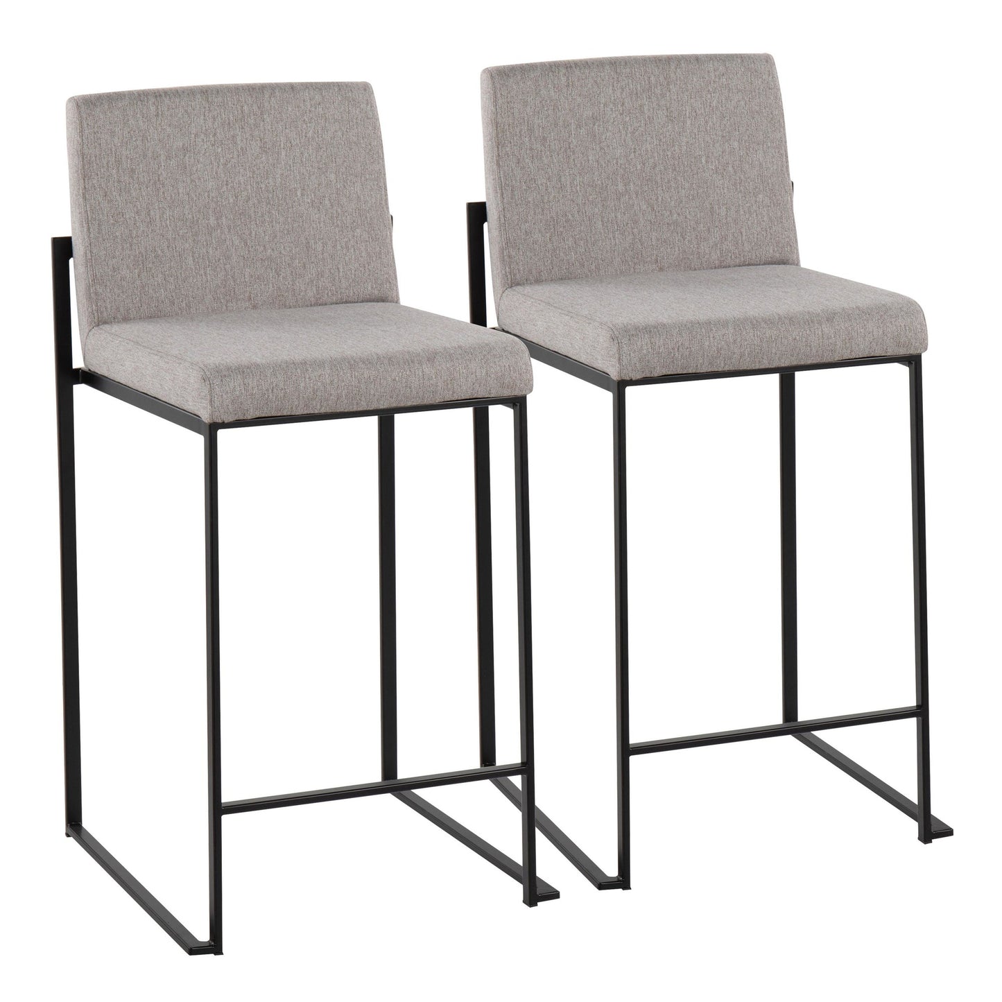 Fuji High Back 26" Fixed-Height Counter Stool - Set of 2