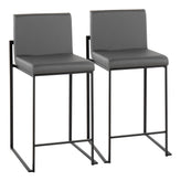 Fuji High Back 26" Fixed-Height Counter Stool - Set of 2
