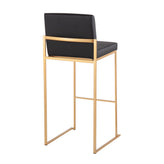 Fuji High Back 30" Fixed-Height Barstool - Set of 2