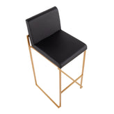 Fuji High Back 30" Fixed-Height Barstool - Set of 2