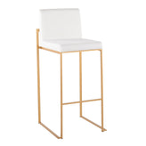 Fuji High Back 30" Fixed-Height Barstool - Set of 2
