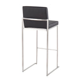 Fuji High Back 30" Fixed-Height Barstool - Set of 2