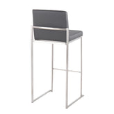 Fuji High Back 30" Fixed-Height Barstool - Set of 2
