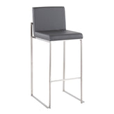 Fuji High Back 30" Fixed-Height Barstool - Set of 2