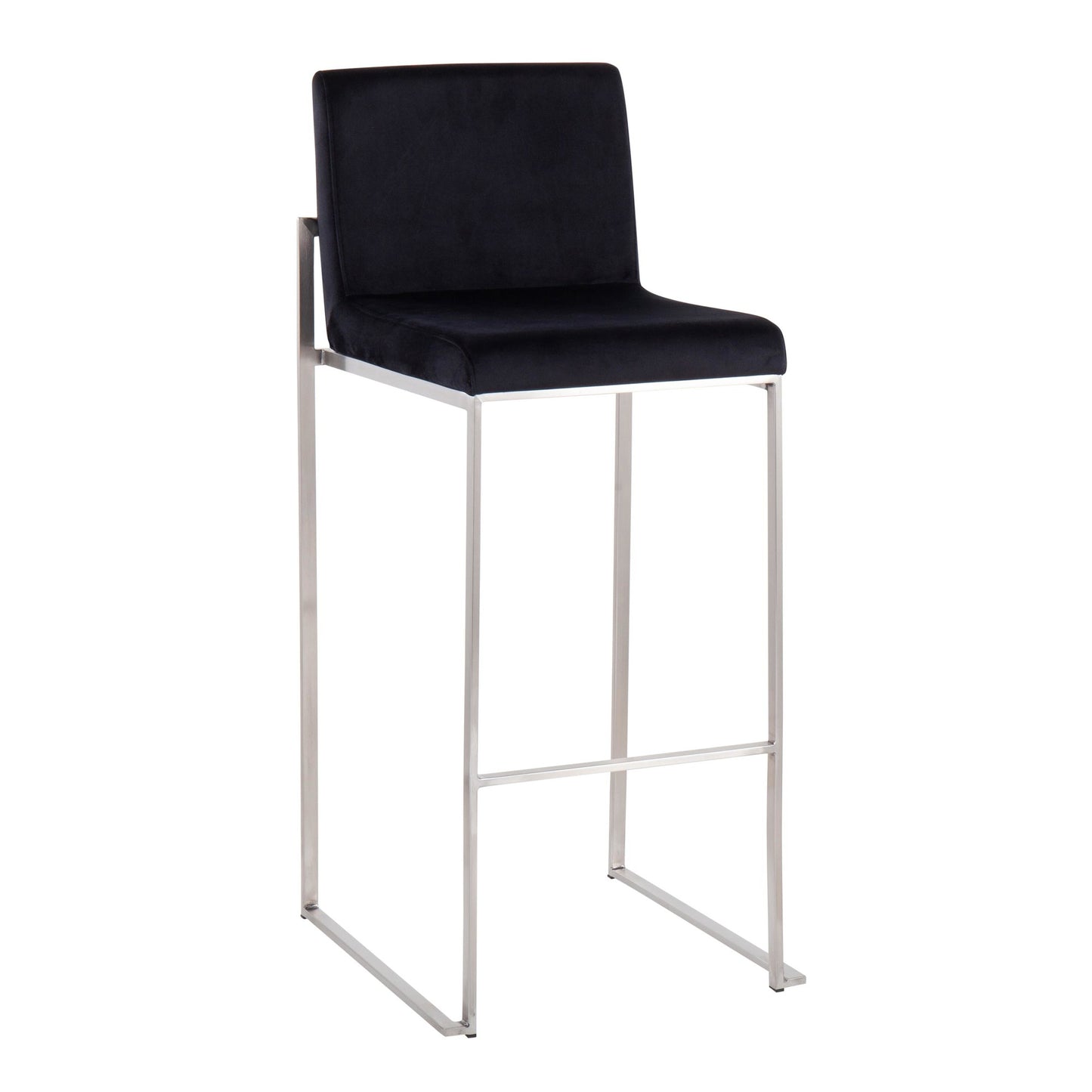 Fuji High Back 30" Fixed-Height Barstool - Set of 2