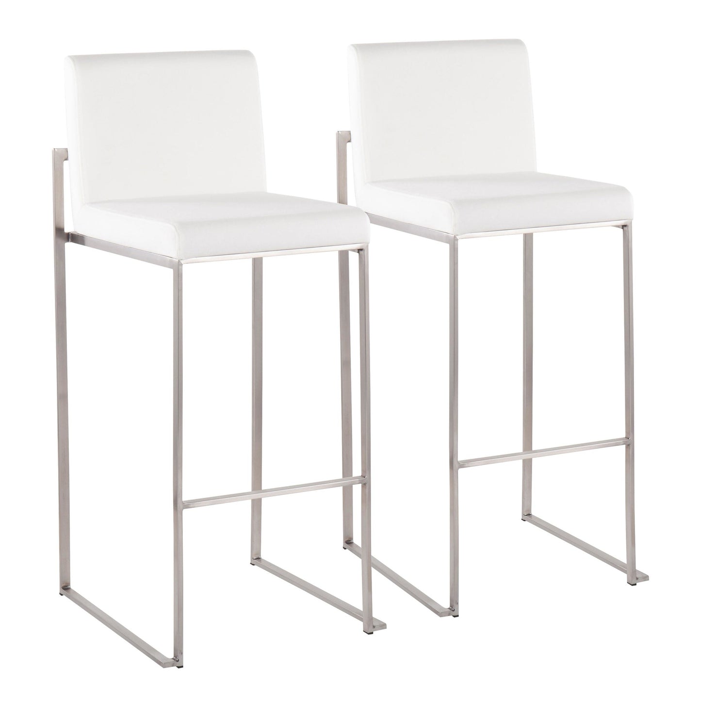 Fuji High Back 30" Fixed-Height Barstool - Set of 2