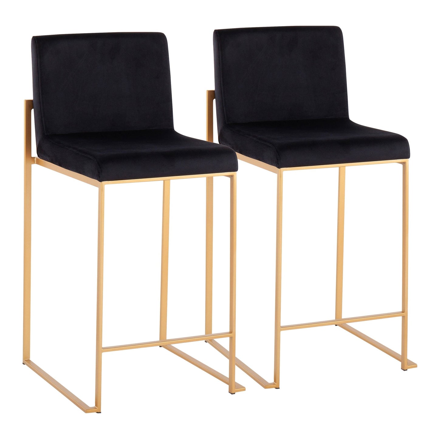 Fuji High Back 26" Fixed-Height Counter Stool - Set of 2