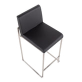 Fuji High Back 26" Fixed-Height Counter Stool - Set of 2
