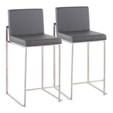 Fuji High Back 26" Fixed-Height Counter Stool - Set of 2