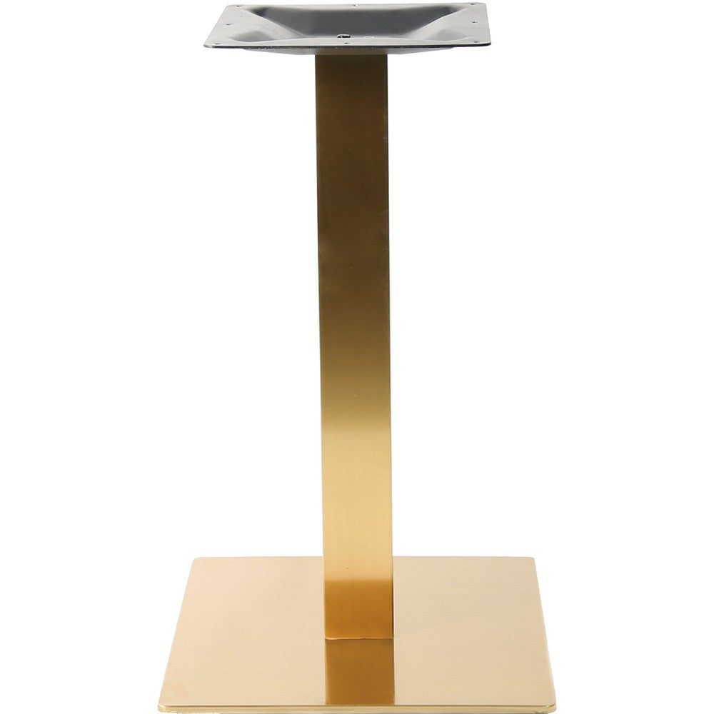 23" Square #304 Grade Brushed Gold Stainless Steel Outdoor Table Base