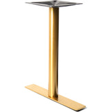4"x24" #304 Grade Brushed Gold Stainless Steel Outdoor T-Base