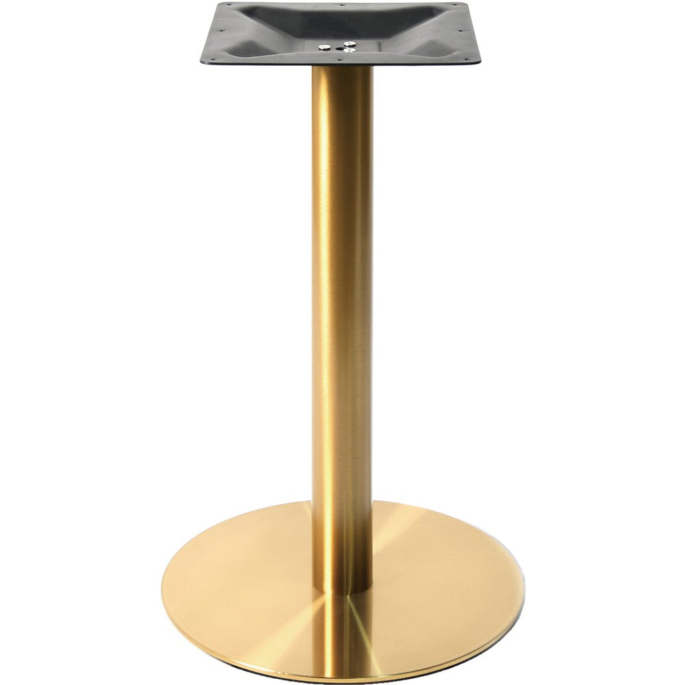 17" Round #304 Grade Brushed Gold Stainless Steel Outdoor Table Base