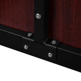Modern Commercial Grade Desk Industrial Style Computer Desk Sturdy Home Office Desk - 55" Length-Mahogany